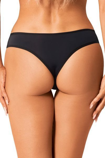 OBSESSIVE Еротична білизна трусики бразиліана BELLA ROU panties XS-S(р) чорний 14741