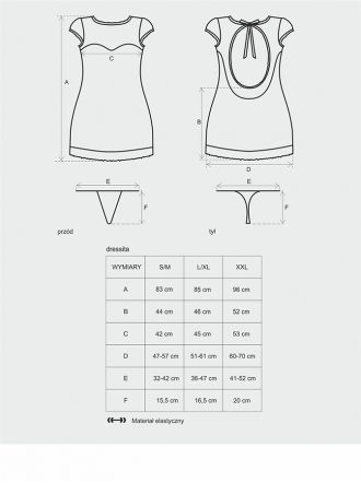 OBSESSIVE Еротична білизна сорочки та пеньюари DRESSITA 2XL(р) білий 03493