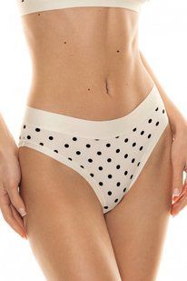 JASMINE Жіноча білизна трусики сліпи високі PAULA 5303/8 L(р) milk-black 19436