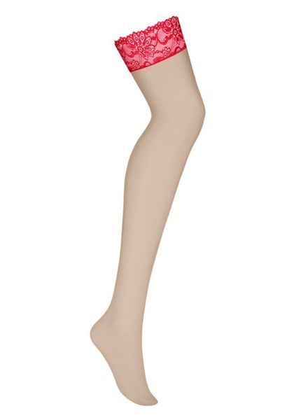 OBSESSIVE Еротична білизна панчохи 838-STO-3 L/XL(р) червоний 19157