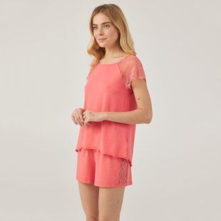 ELLEN Жіночий домашній одяг піжама з шортами LPM 2371/01/06 2XL(р) кораловий 16828